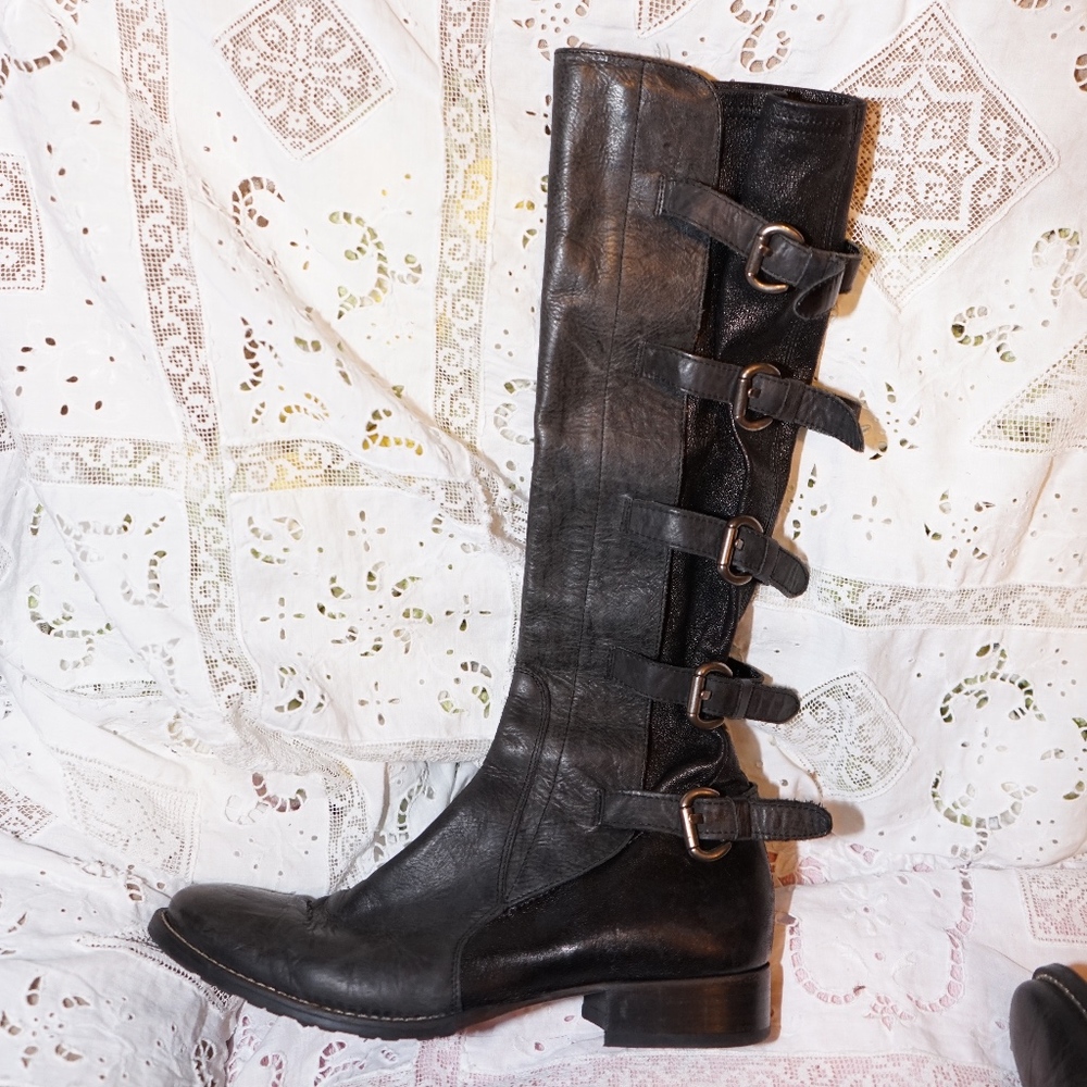 Barney's New York size 7 stretch moto boots